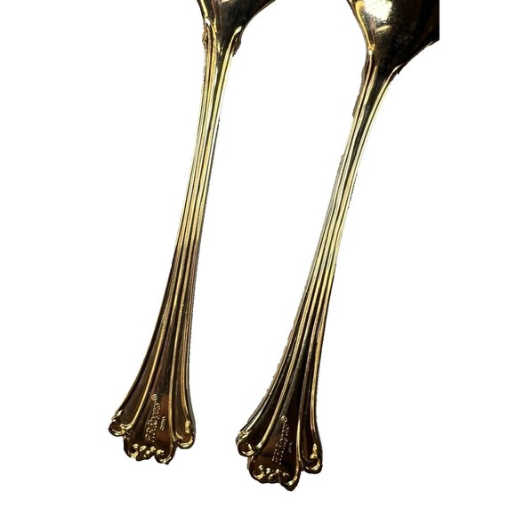 FB Rogers Golden Plated Electroplate American Chipendale Flatware 4 Spoons Tsp - Picture 10 of 15